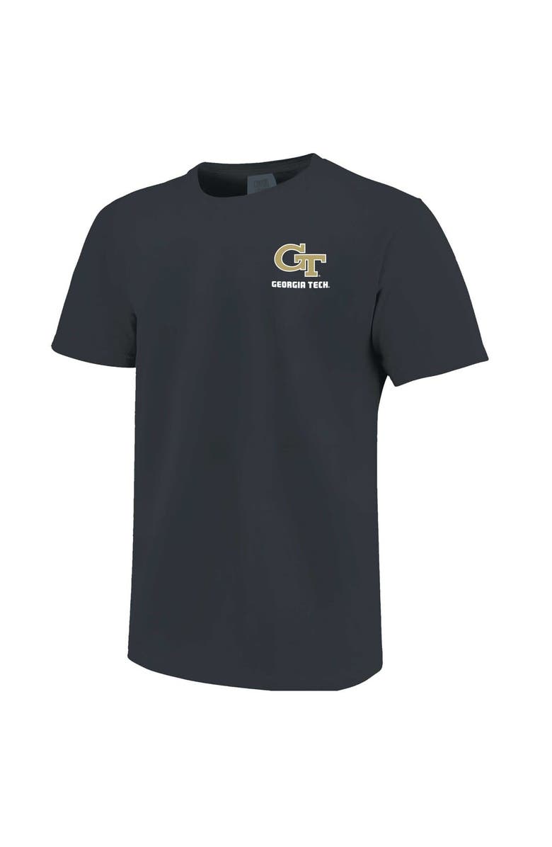 IMAGE ONE Men's Navy Georgia Tech Yellow Jackets Striped Campus Skyline T-Shirt, Alternate, color,