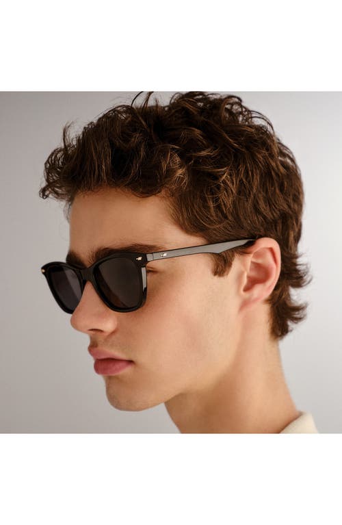 Le Specs Nonsensical 52mm D-frame Sunglasses In Black/smoke Mono Pol