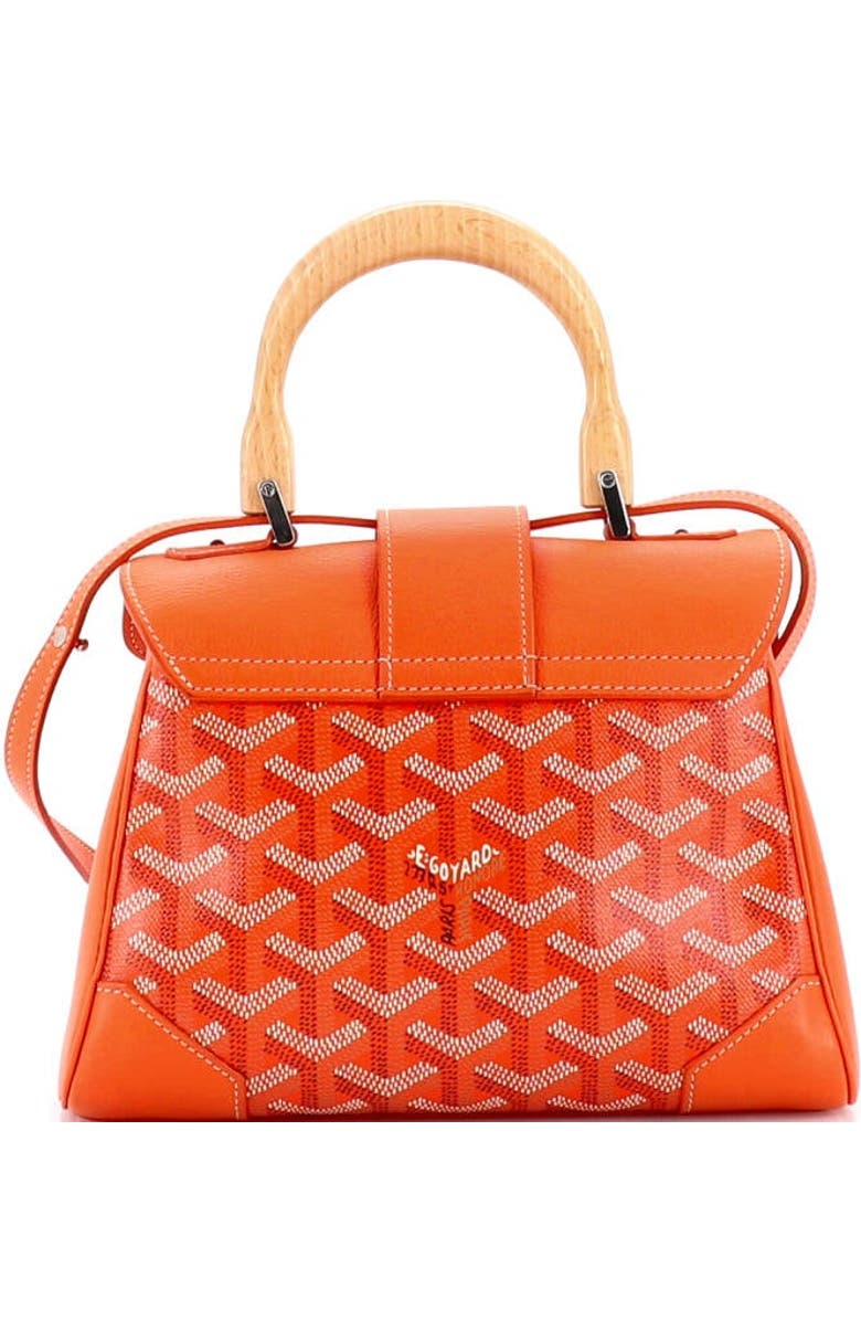 Pre-Owned Goyard Saigon Top Handle Bag Coated Canvas with Leather Mini, Alternate, color, Orange
