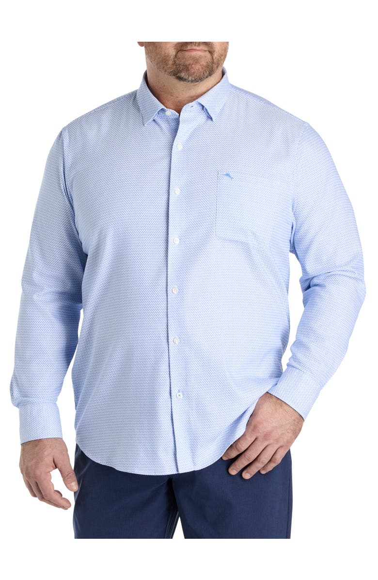 Tommy Bahama Big & Tall Sarasota Stretch Ventura Coast Sport Shirt, Alternate, color, Vacation Blue