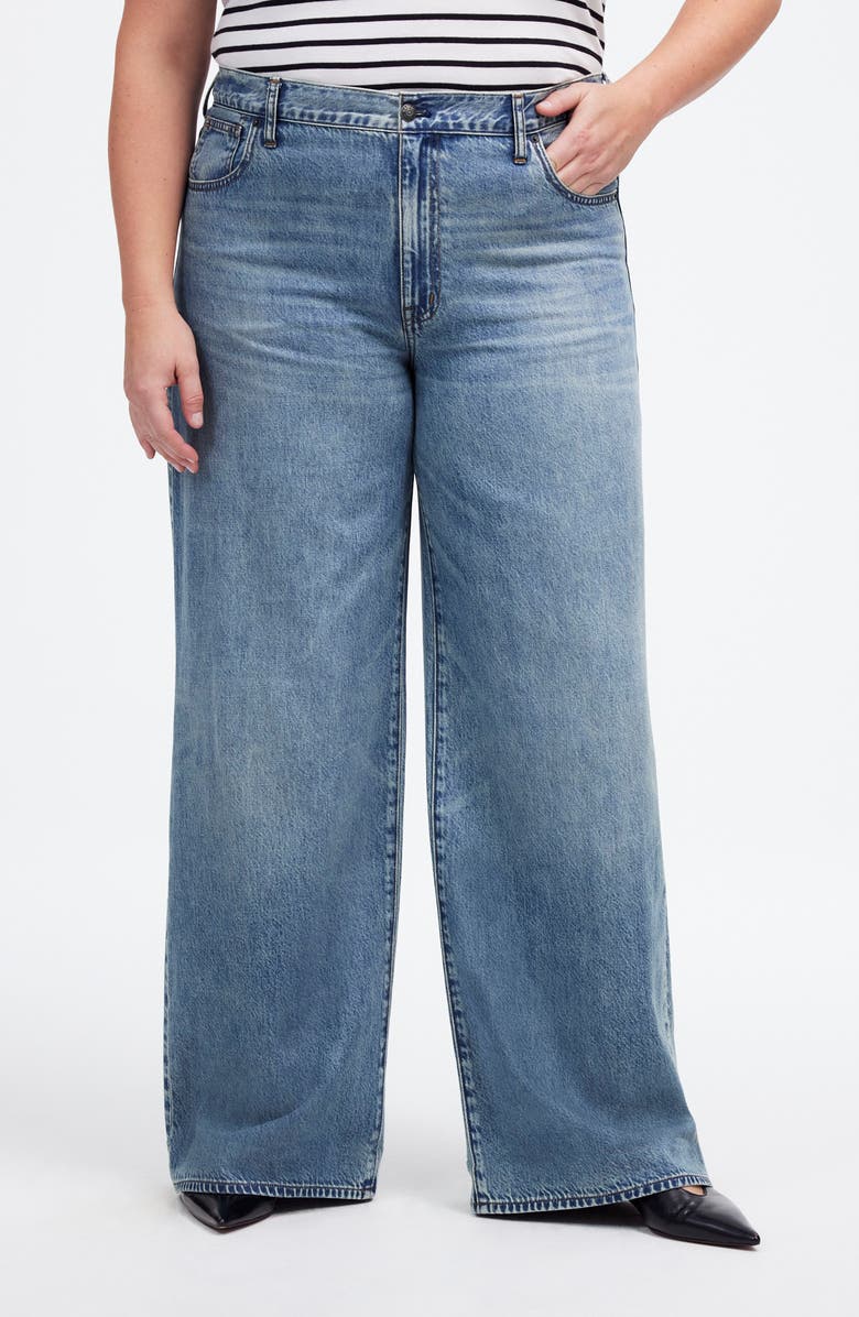 Madewell Superwide Leg Jeans, Alternate, color, Billings Wash