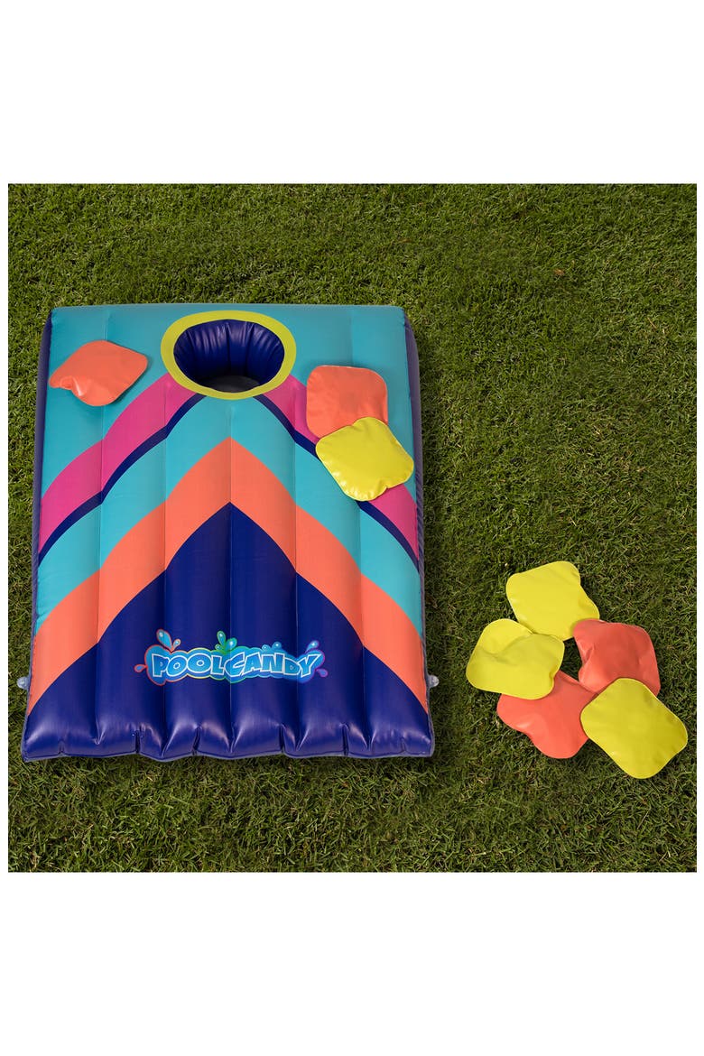 Inflatable Cornhole Game, Alternate, color, BLUE/CORAL