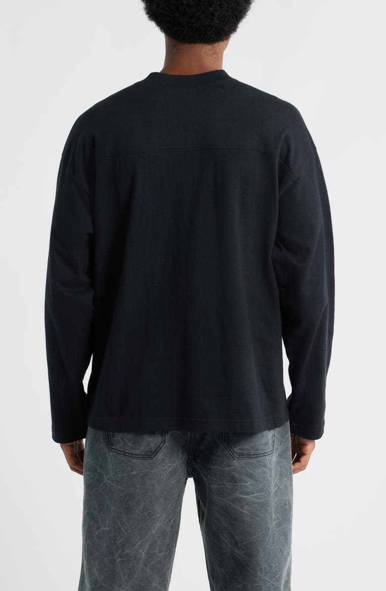 Obey Logo Graphic Football Jersey, Alternate, color, Black