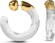 Alexis Bittar Liquid Lucite Front/Back Hoop Earrings