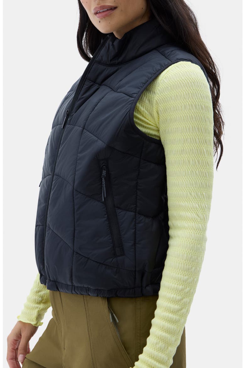 Claude Water Repellent Quilted Vest, Alternate, color, BLACK