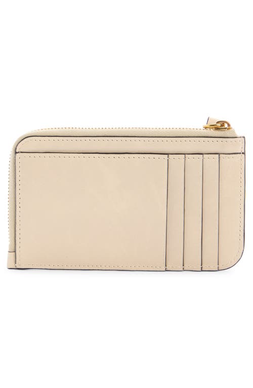 Chloé Small Alphabet Zip Leather Card Holder In Neutral
