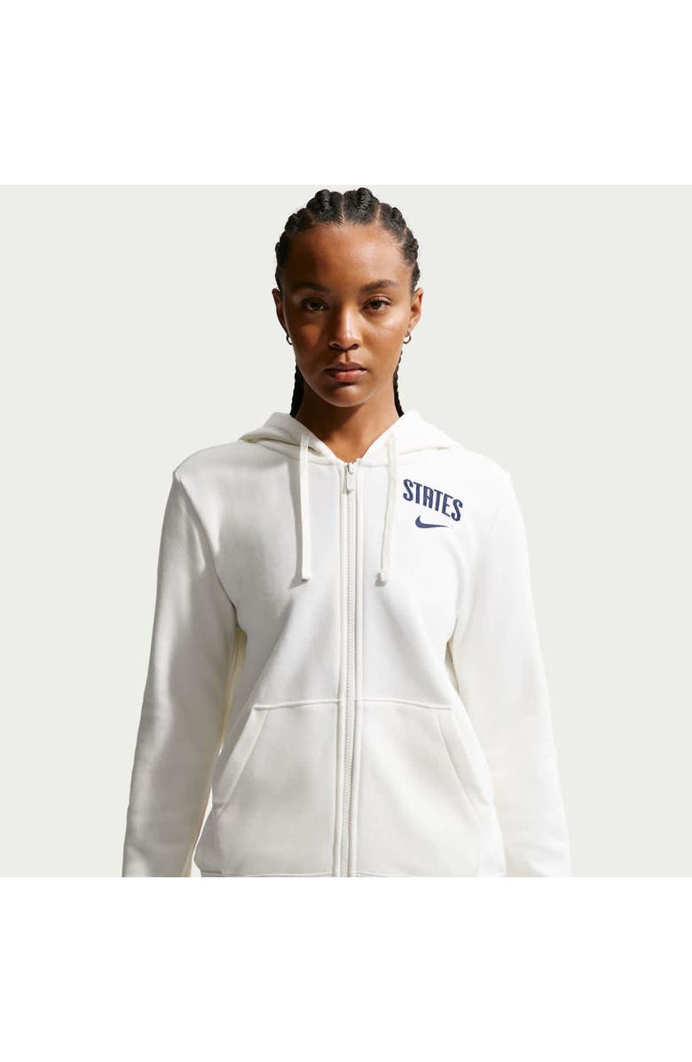 Nike Women's Nike White USMNT Club Fleece Full-Zip Hoodie, Alternate, color, White