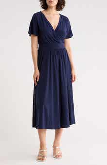West Kei Knit Short Sleeve Midi Dress
