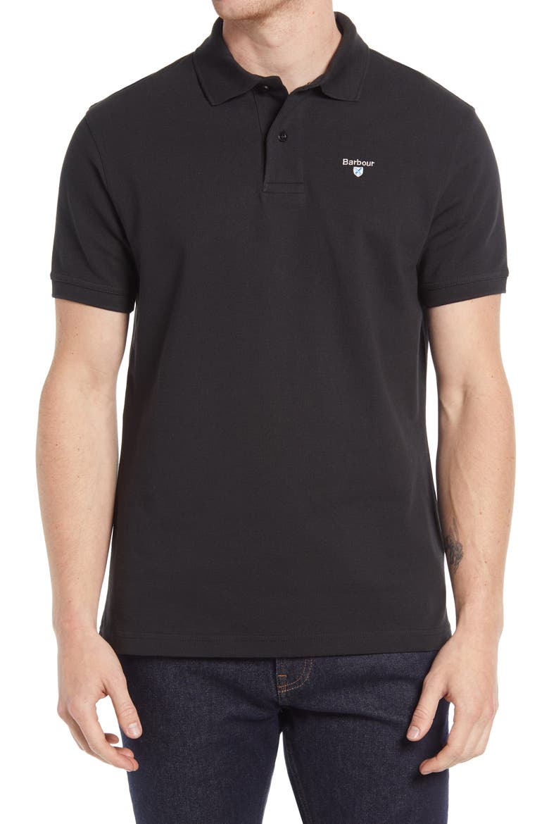 Sports Classic Fit Piqué Polo, Main, color, BLACK