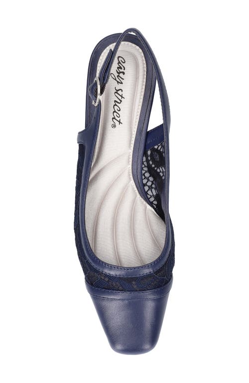 EASY STREET EASY STREET FORTUNE SQUARE TOE SLINGBACK PUMP