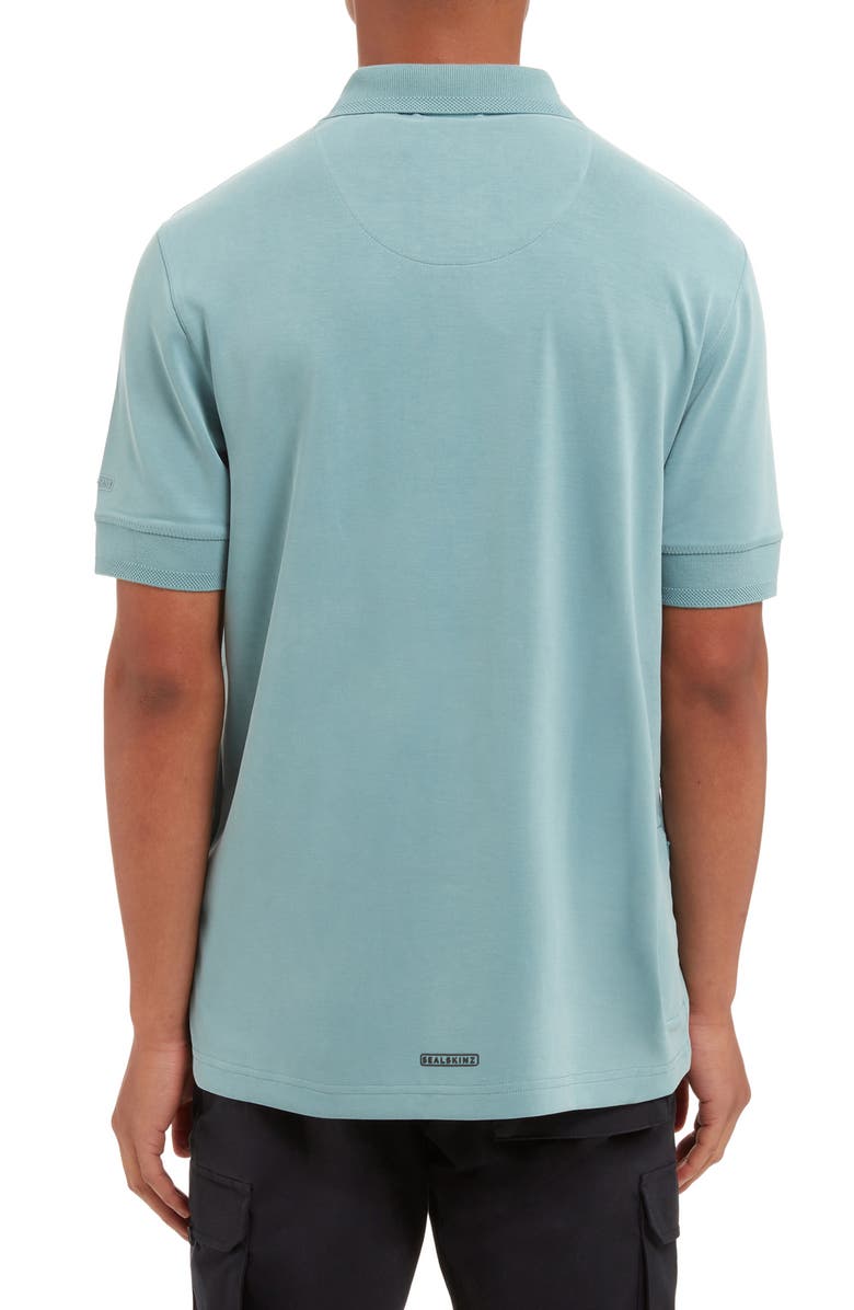 Sealskinz Roydon Soft Touch Polo, Alternate, color, Teal