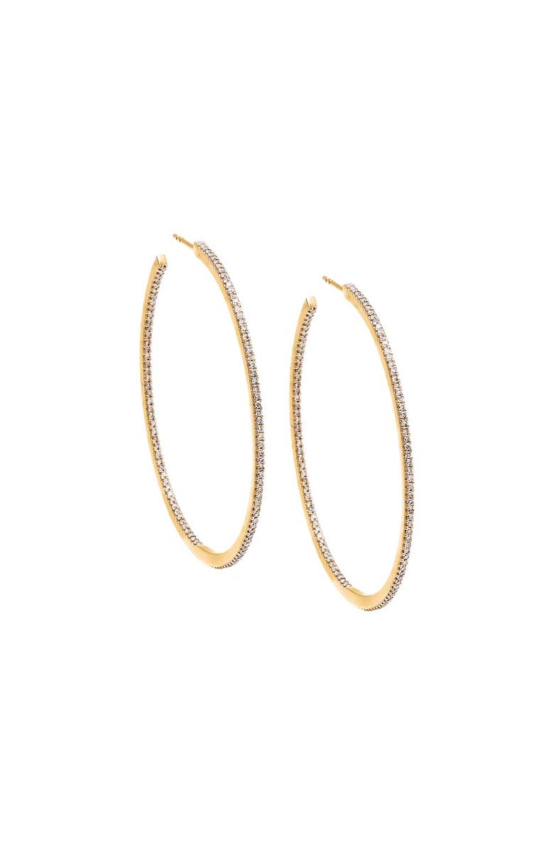 BY ADINA EDEN Diamond Pave Large Hoop Earring 14K, Main, color, 