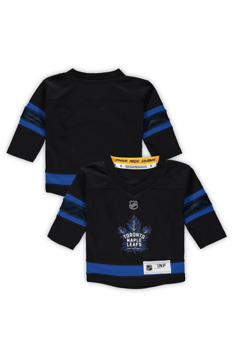 Outerstuff Infant Black Toronto Maple Leafs Alternate Replica Team Jersey, Main, color, 
