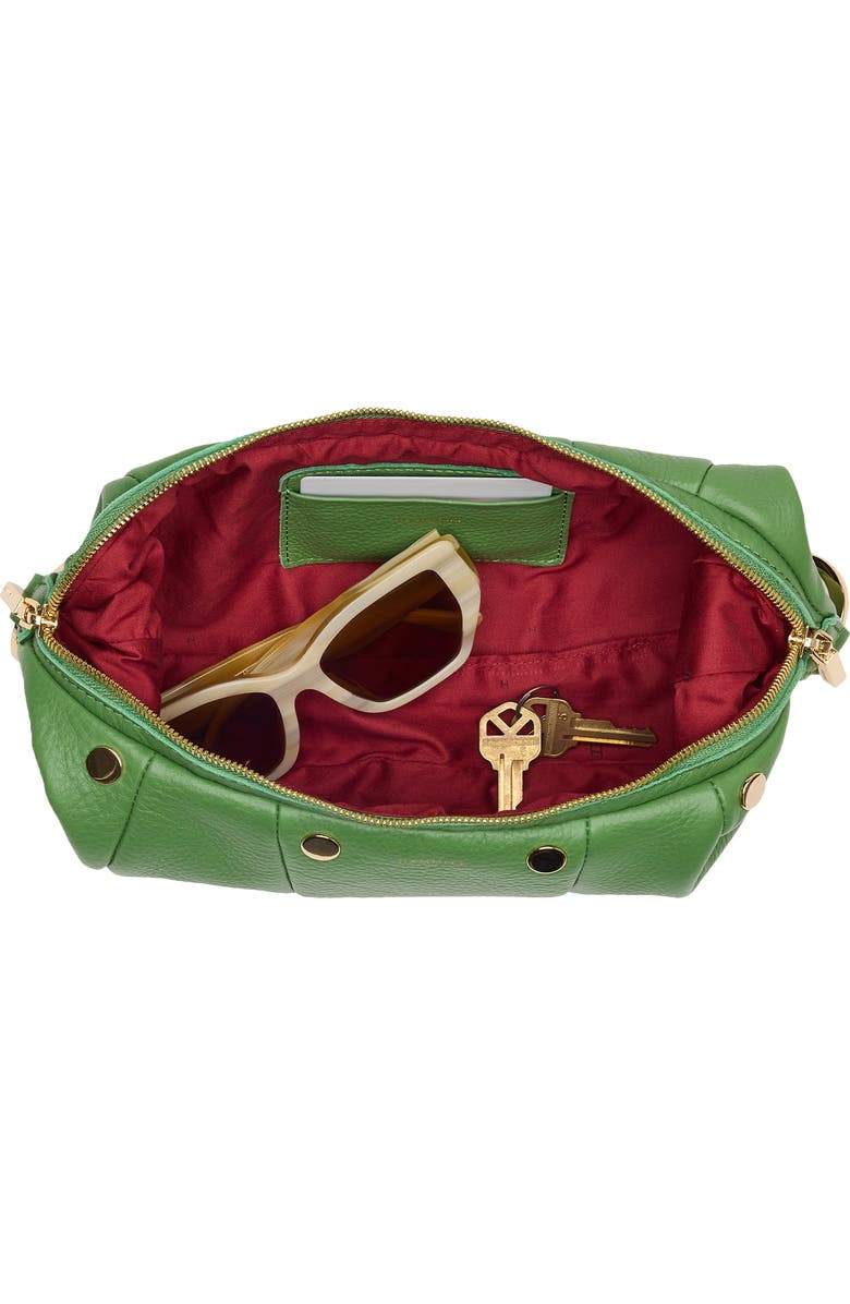 HAMMITT Small Erica Leather Shoulder Bag, Alternate, color, Calypso Pebble/ Gold