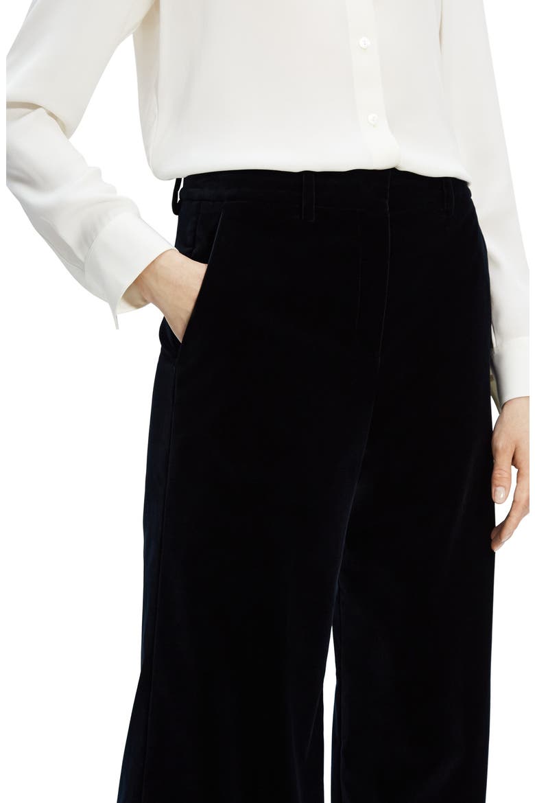 Demitria Stretch Velveteen Flare Leg Trousers, Alternate, color, BALTIC - XHX