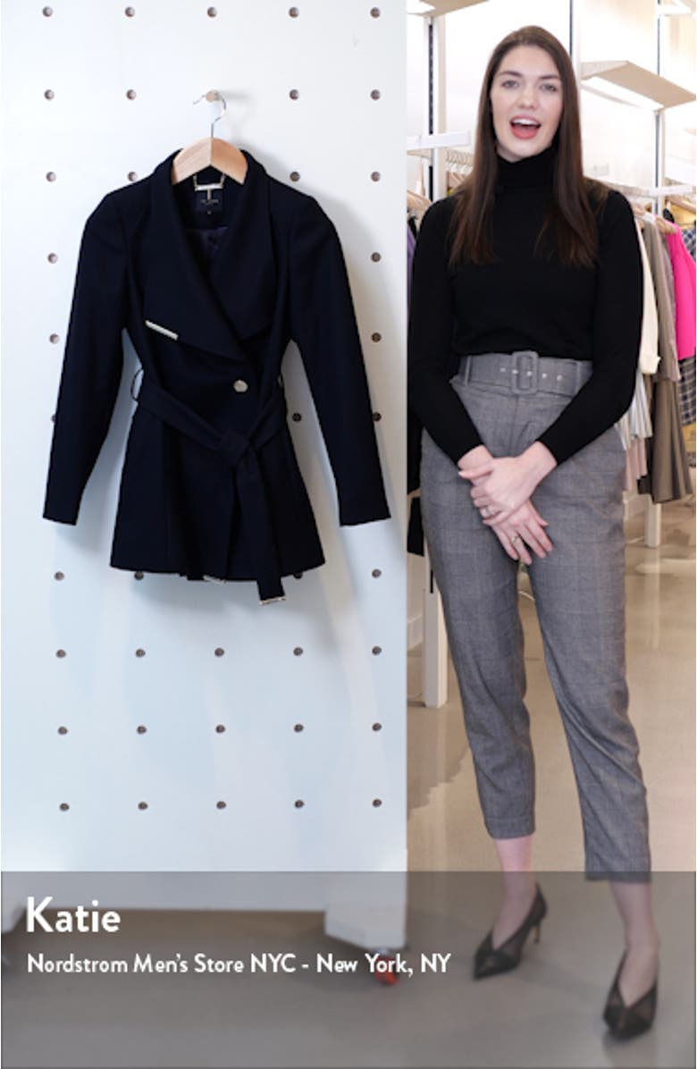 Rosess Wool & Cashmere Blend Wrap Coat, sales video thumbnail