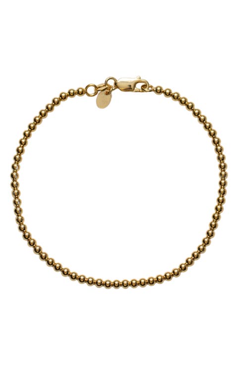 Men's 18 Karat Gold Plate Sphere Bracelet