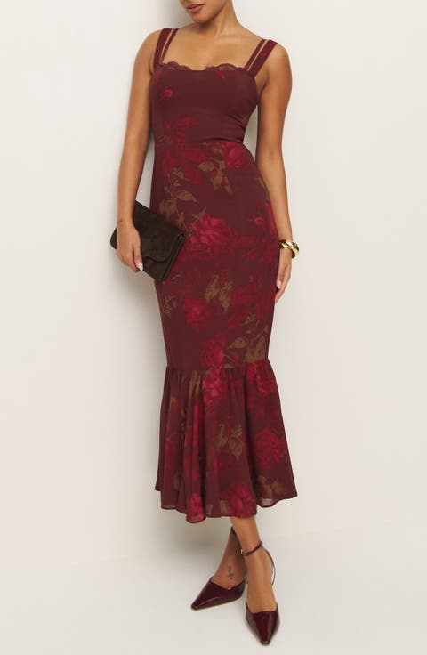 Irisa Floral Trumpet Dress