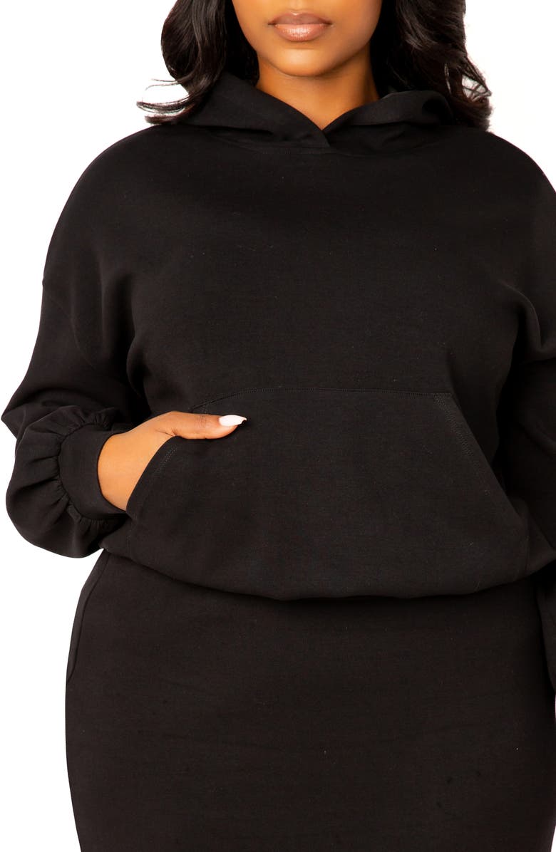 BUXOM COUTURE Scuba Knit Hoodie & Midi Skirt Set, Alternate, color,