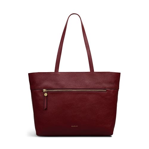 Radley Fountain Road Medium Ziptop Tote Bag In Burgundy