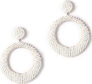 Deepa Gurnani Asta Beaded Hoop Drop Earrings