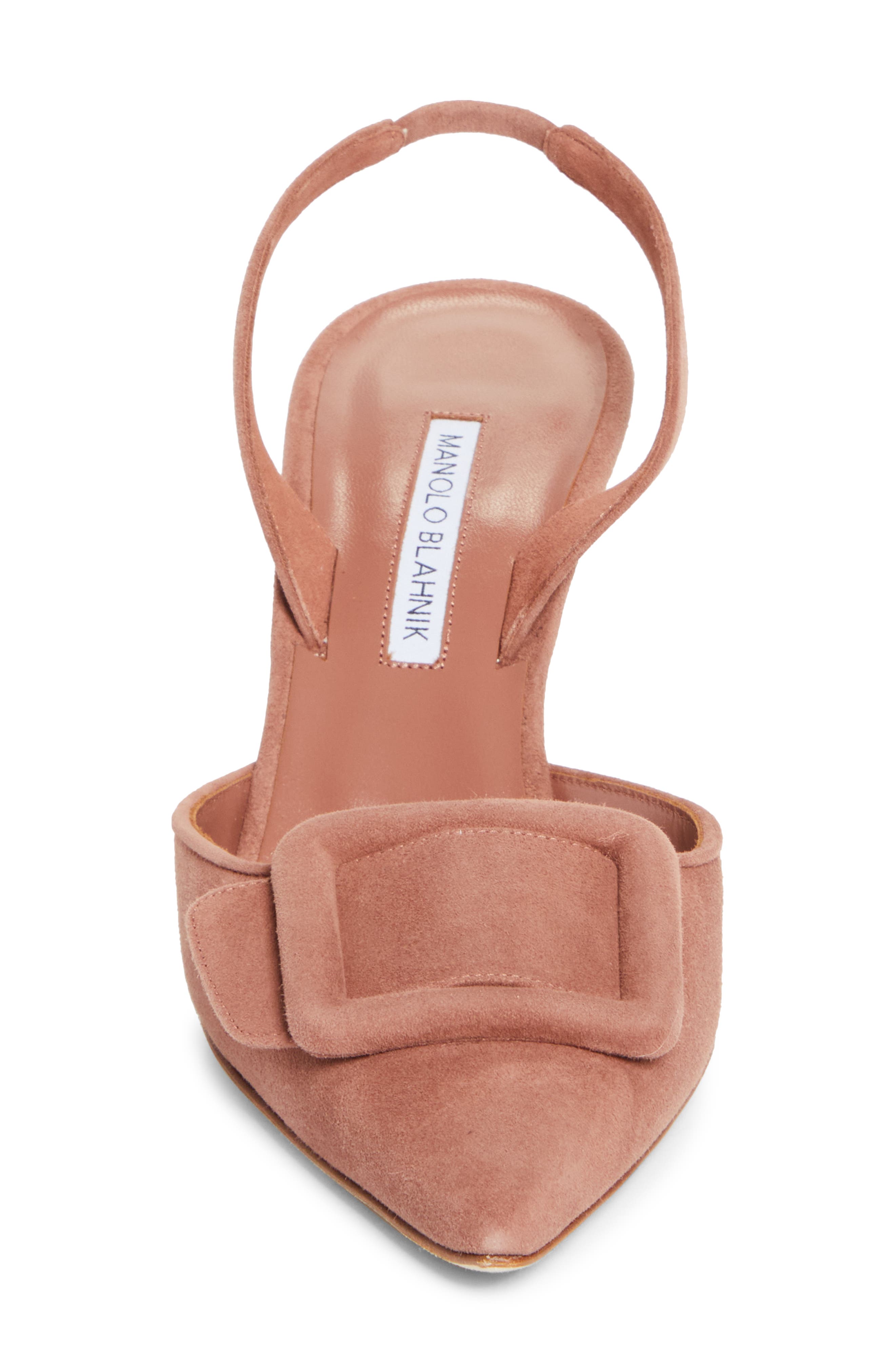 Manolo Blahnik Maysli Buckle Slingback Pump, Alternate, color, 