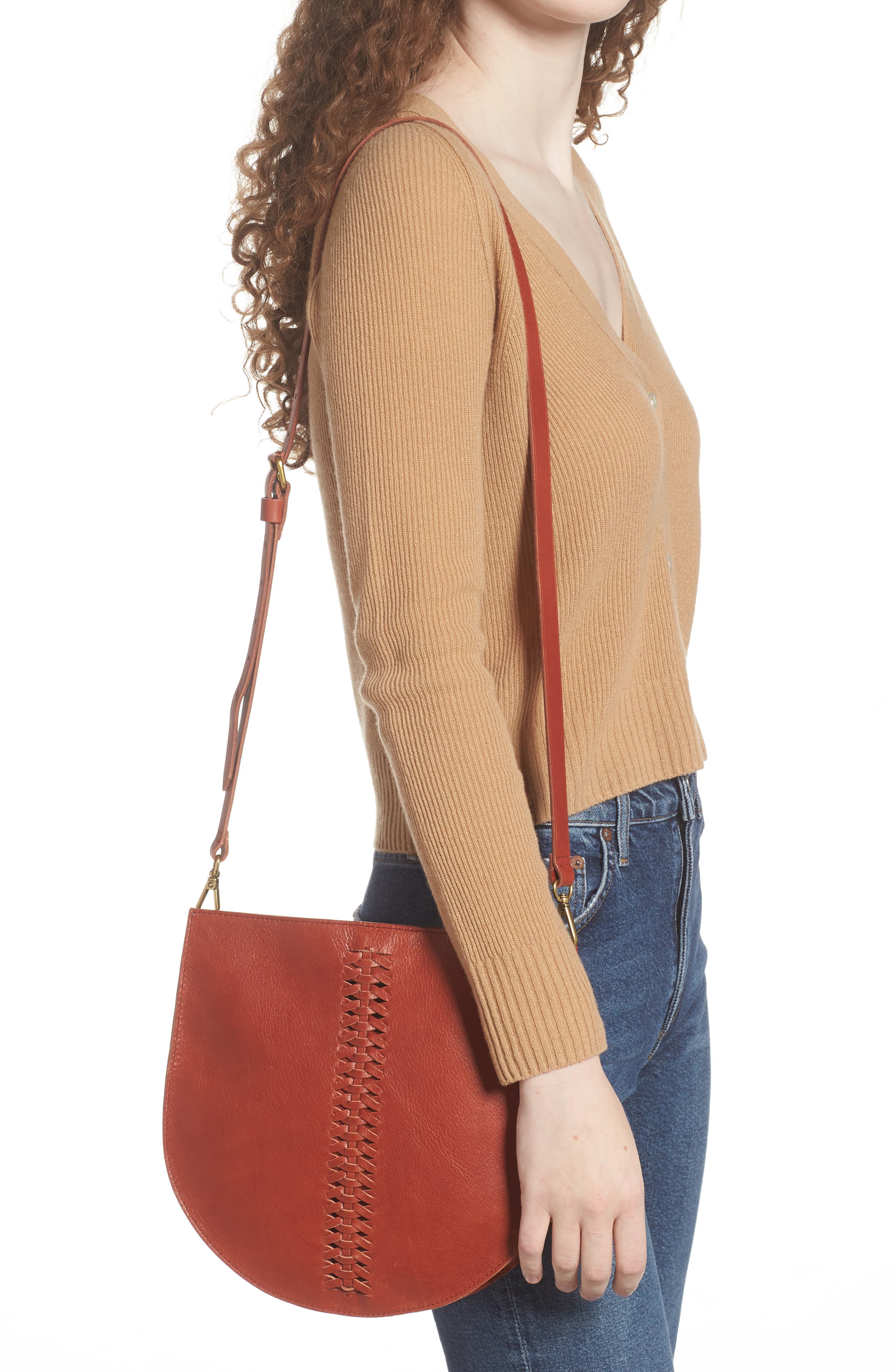 Madewell The Transport Saddlebag Whipstitch Crossbody Bag, Alternate, color, 