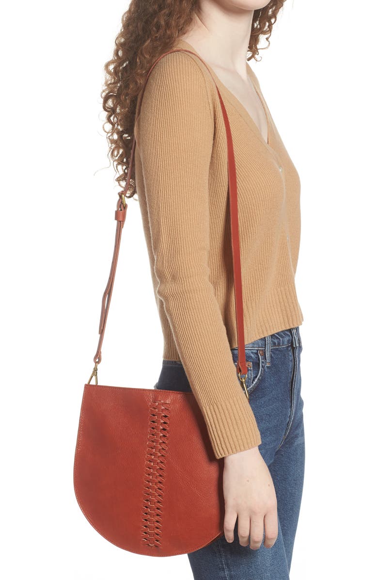 Madewell The Transport Saddlebag Whipstitch Crossbody Bag, Alternate, color,