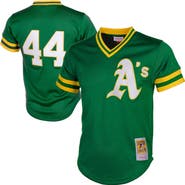 Mitchell & Ness Men's Mitchell & Ness Reggie Jackson Green Oakland Athletics Cooperstown Mesh Batting Practice Jersey