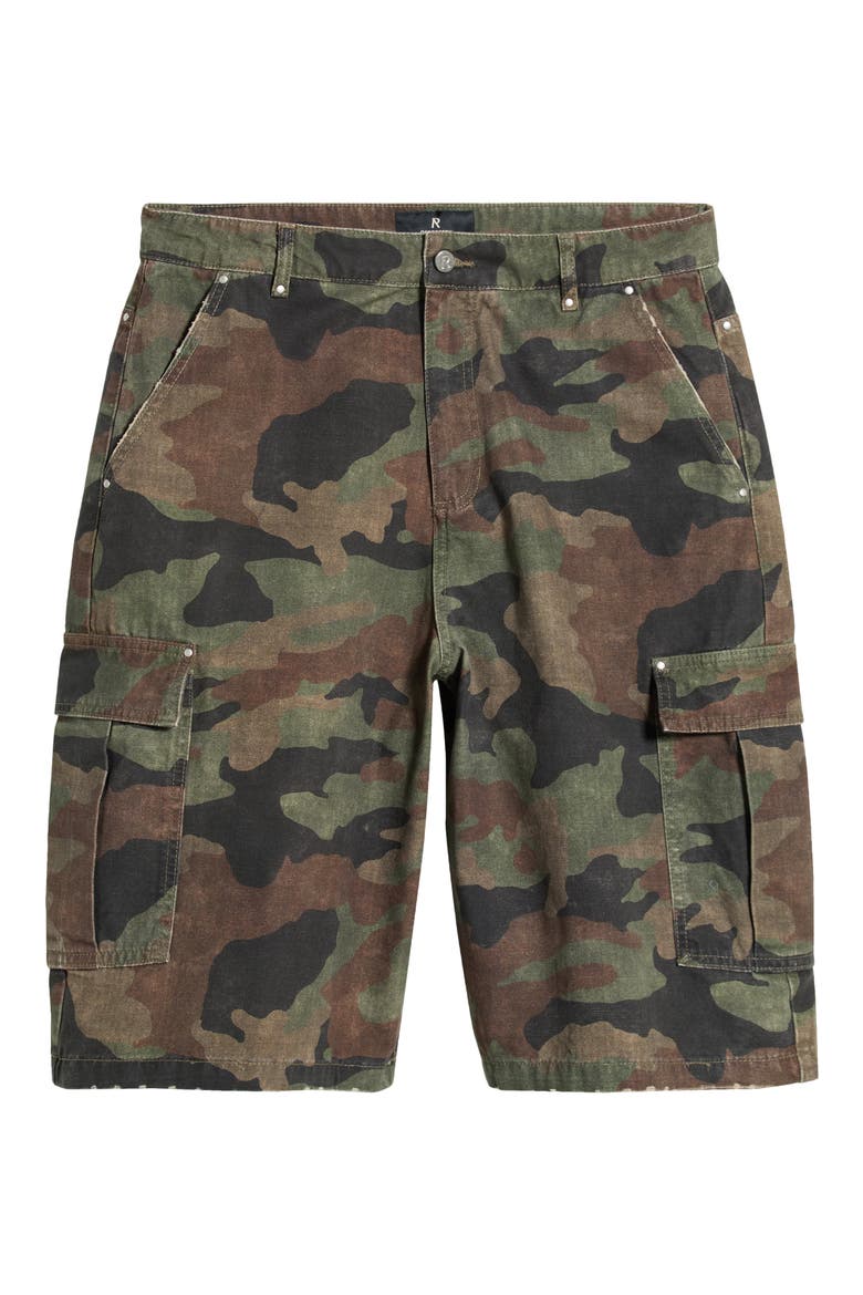 Camo Print Cargo Shorts, Alternate, color, CAMO