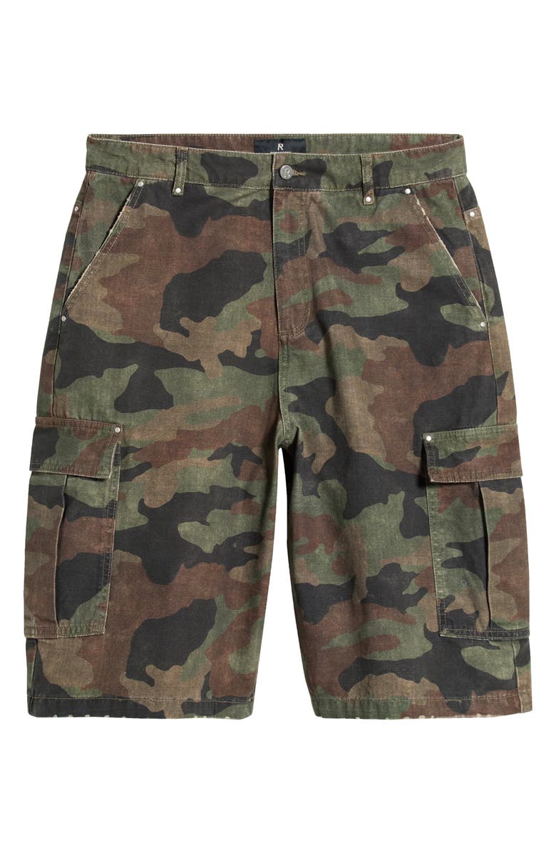 Represent Camo Print Cargo Shorts, Main, color, Camo