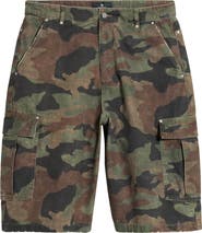 Represent Camo Print Cargo Shorts