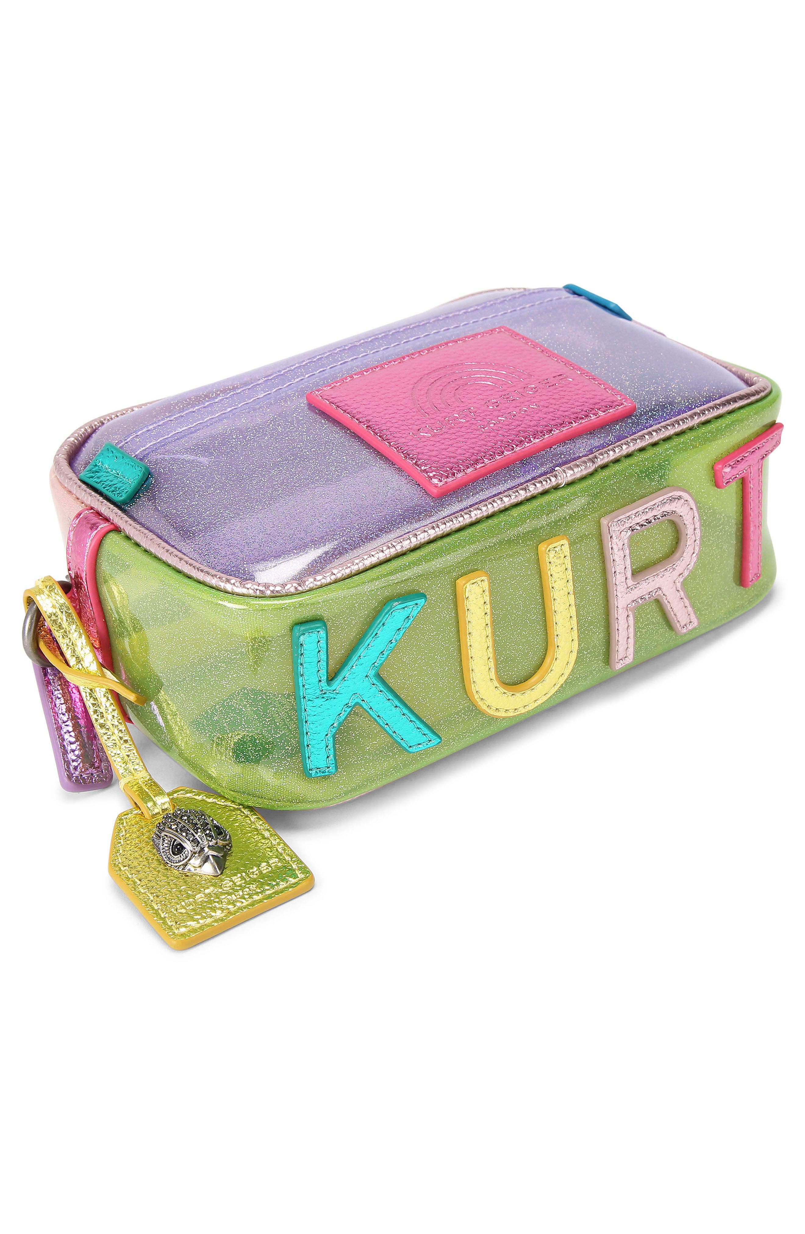 Kurt Geiger London Small Southbank Vinyl Clear Camera Crossbody Bag, Alternate, color, 