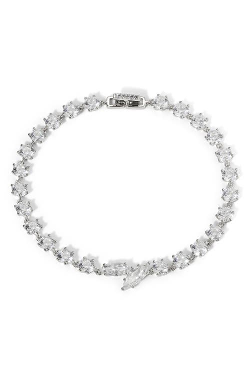 NADRI NADRI BEATRIX OFFSET CUBIC ZIRCONIA BRACELET 