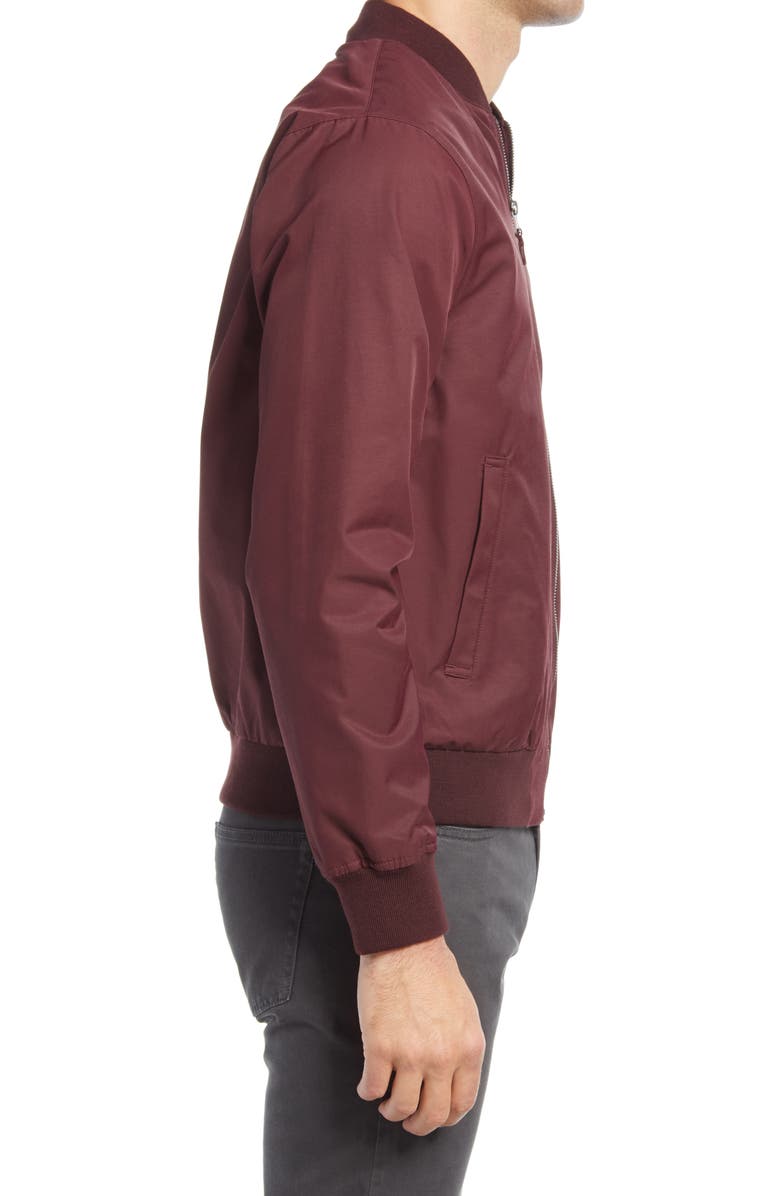 Bonobos New Boulevard Bomber Jacket, Alternate, color, Burgundy