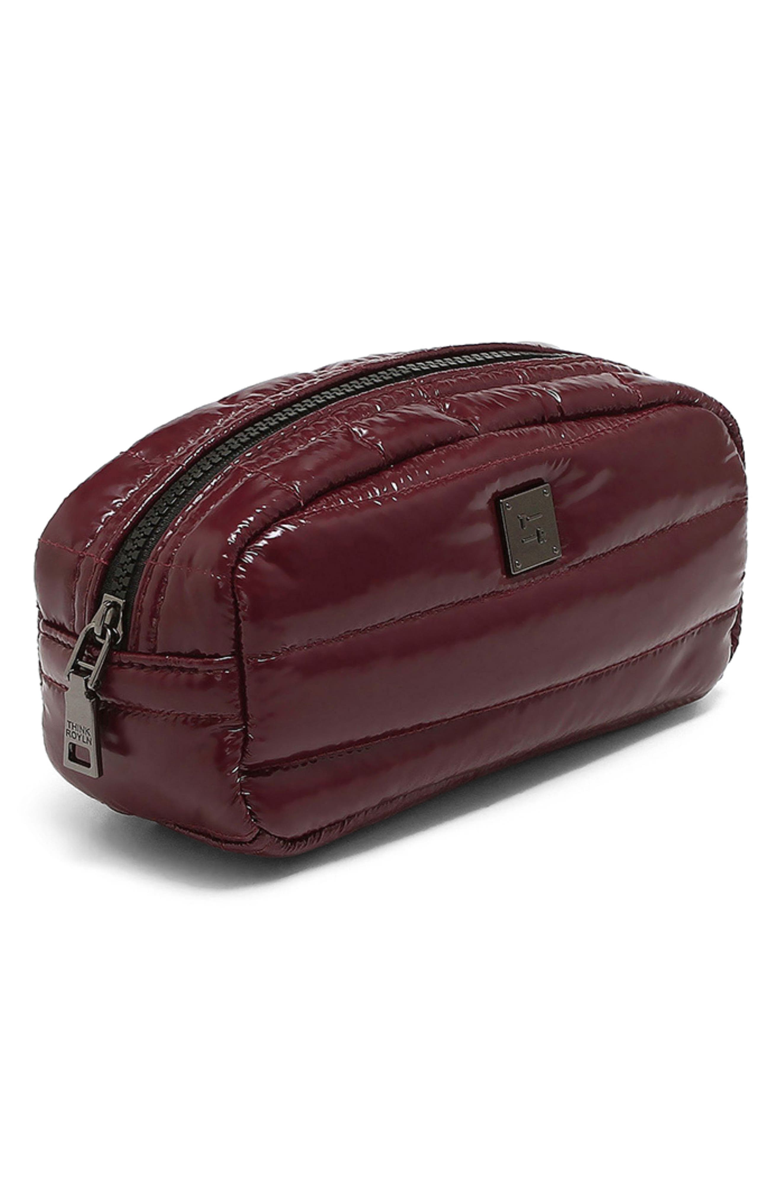 Touch-Up Carryall Essentials Pouch, Alternate, color, GLOSSY DEEP BURGUNDY