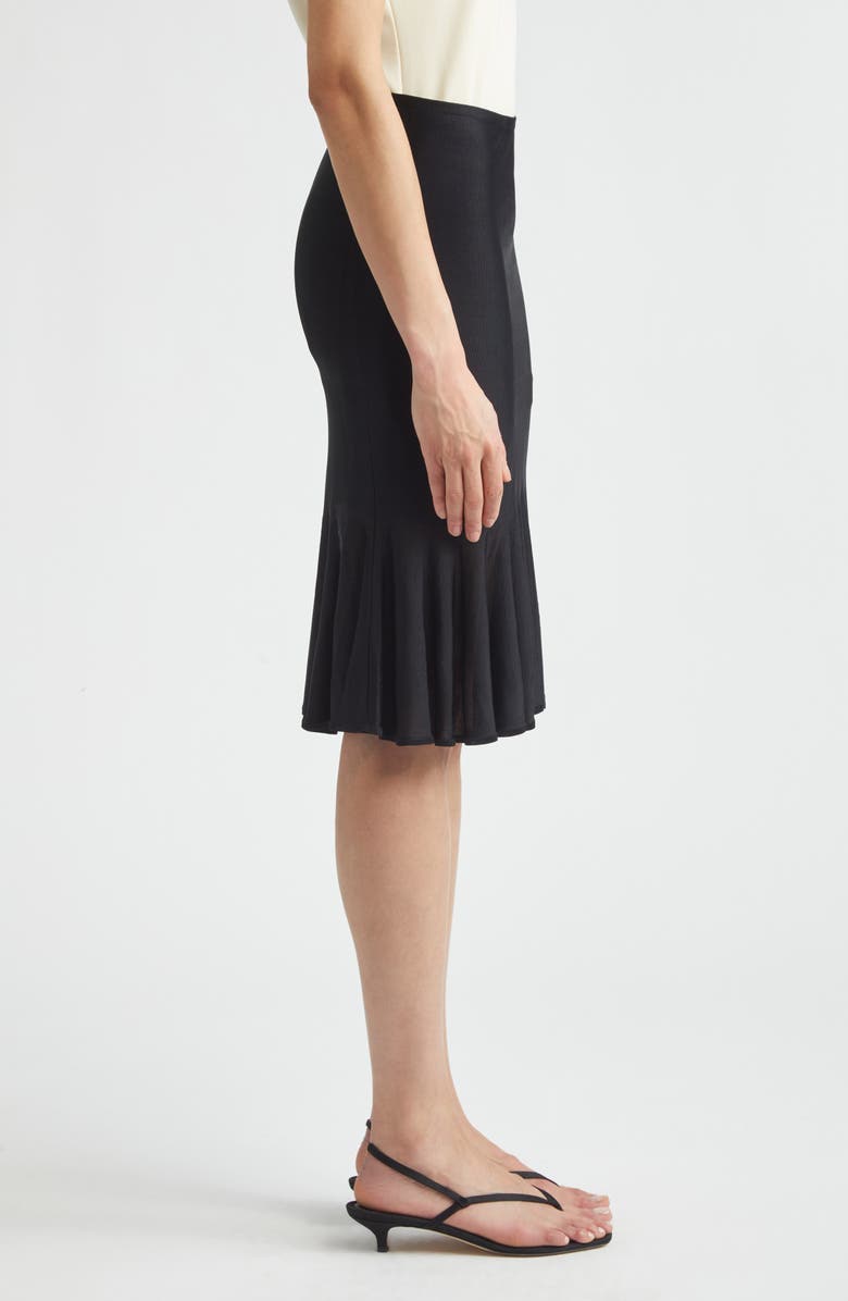 TOTEME Fluted Sweater Skirt, Alternate, color, Black