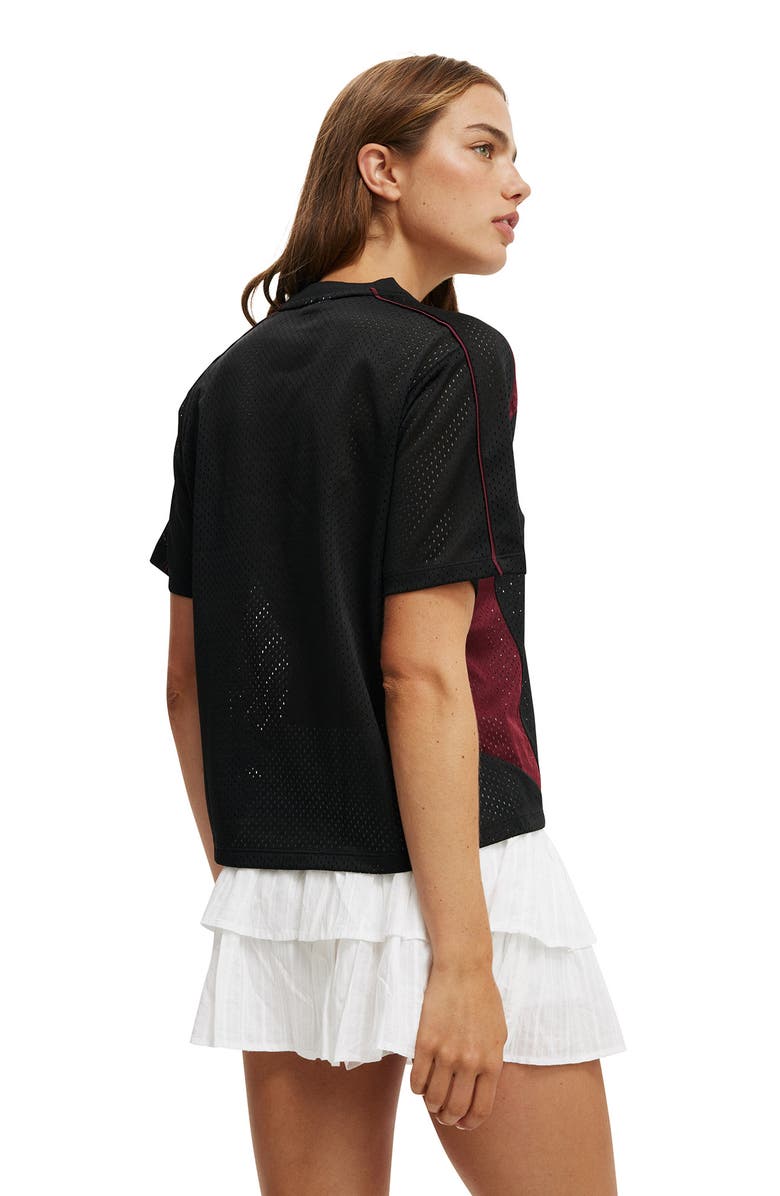 Cotton On V Neck Regular Cropped Graphic Tee, Alternate, color, Dreamers Black