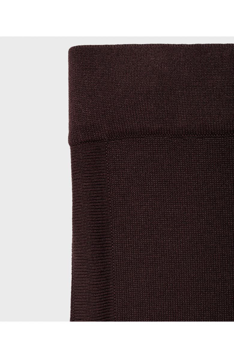 MANGO High Waist Wide Leg Knit Pants, Alternate, color, Chocolate