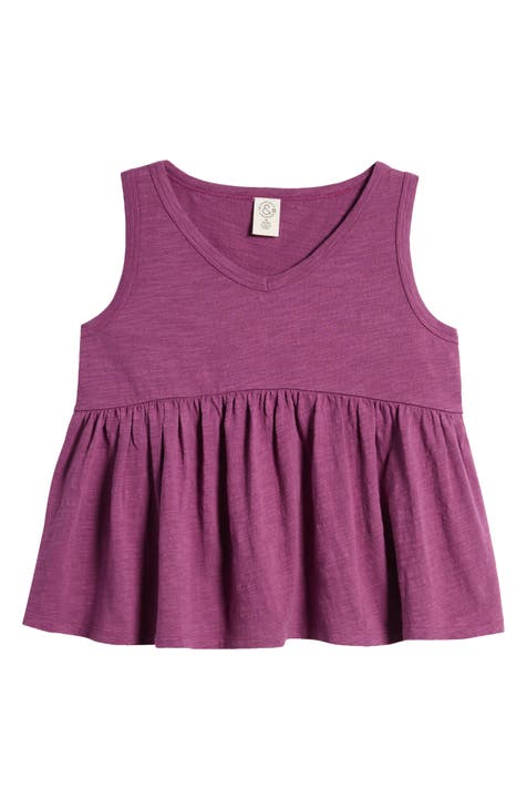 Kids' Cotton Peplum Tank Top (Big Kid)