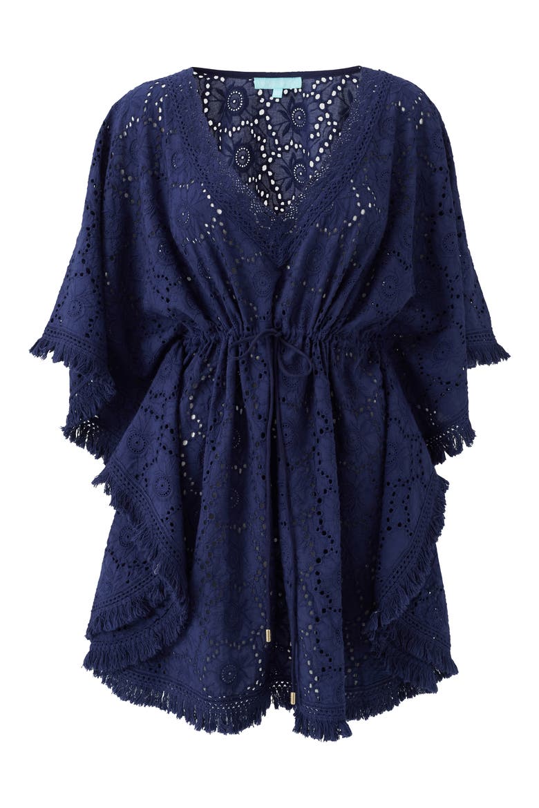 Ivy Cotton Eyelet Cover-Up, Alternate, color, NAVY