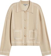 Wit & Wisdom Dot Stripe Collar Cardigan