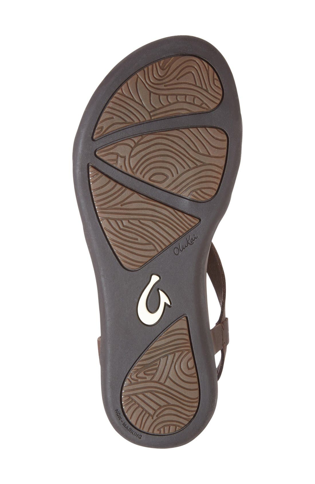 'Upena' Flat Sandal, Alternate, color, KONA COFFE