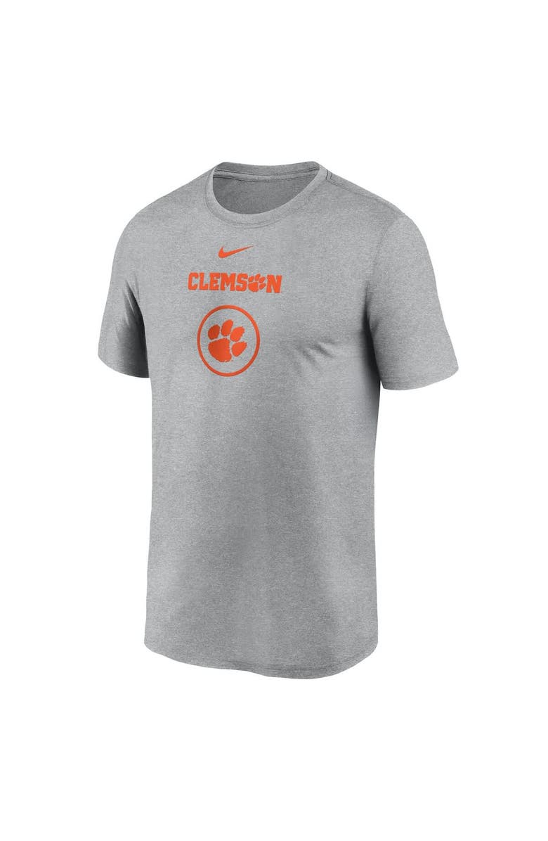 Nike Men's Nike Heather Gray Clemson Tigers On-Court Basketball Legend Practice Performance T-Shirt, Alternate, color, Heather Gray