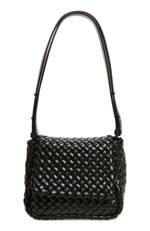 Mini Cobble Padded Intrecciato Leather Shoulder Bag