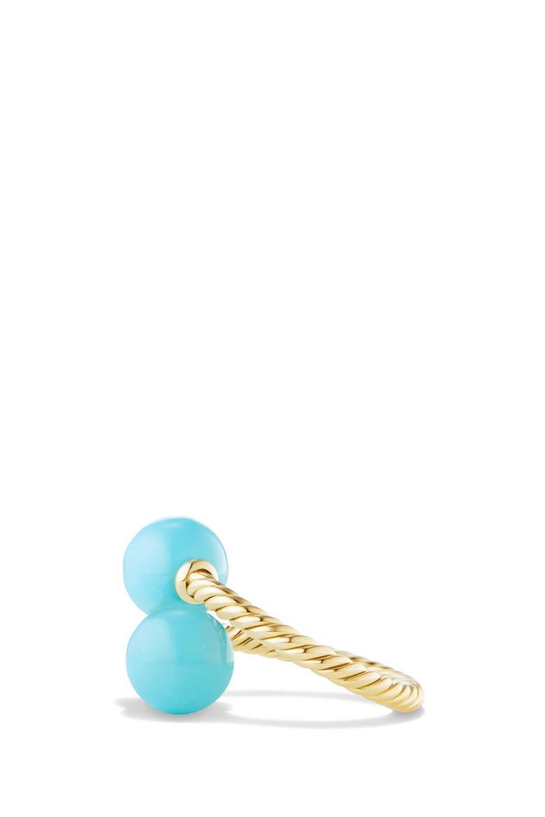 Solari Bead Ring with Turquoise in 18K Gold, Alternate, color, TURQUOISE