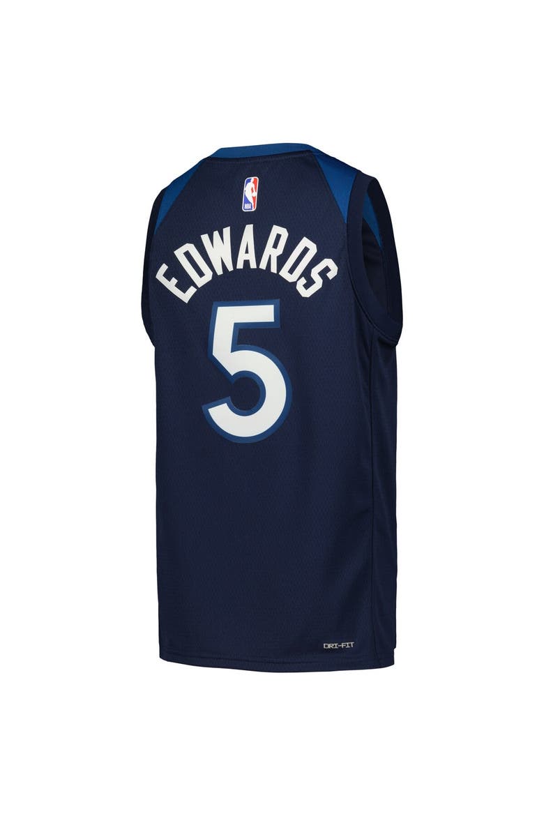 Youth Nike Anthony Edwards Navy Minnesota Timberwolves Swingman Jersey - Icon Edition, Alternate, color, Navy