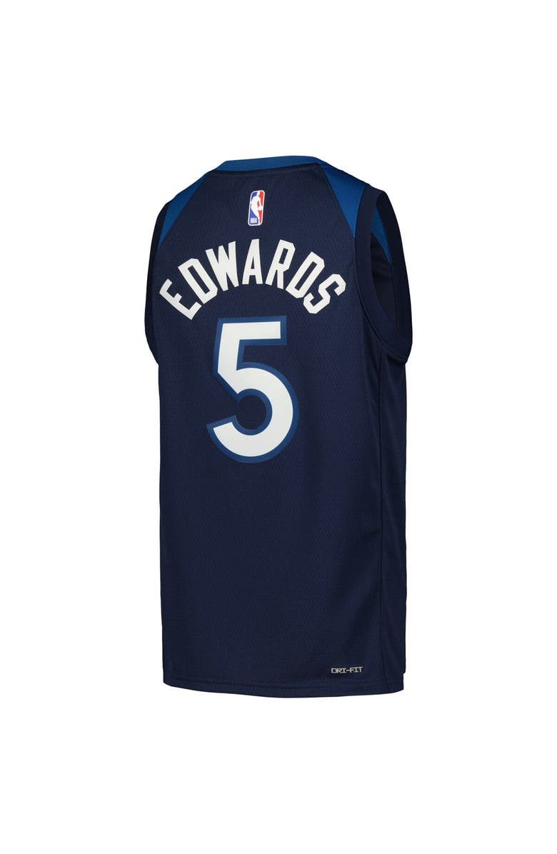 Nike Youth Nike Anthony Edwards Navy Minnesota Timberwolves Swingman Jersey - Icon Edition, Alternate, color, Navy