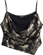 Desigual Asymmetric Crop Camisole