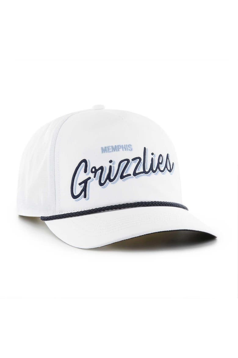 Men's '47 White Memphis Grizzlies Fairway Hitch brrr Adjustable Hat, Alternate, color, White